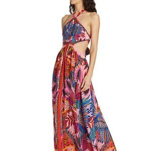Farm Rio Macaw Scarf Maxi Dress